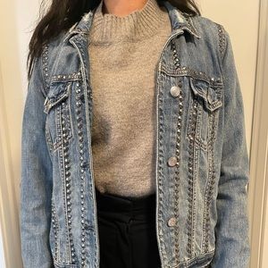 Studded jean jacket